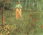 Женщина на прогулке в саду 1887
